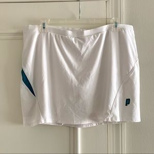 White Prince Tennis Skirt with Built-In Shorts Size Large